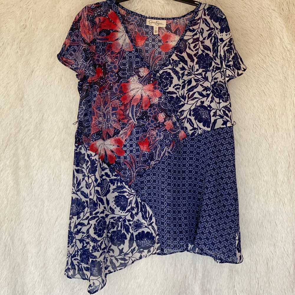 Jessica Simpson Maternity Floral Tunic Size L - Picture 4 of 10